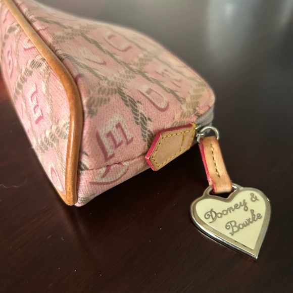Dooney & Bourke Pink Monogram Pouch Duo Makeup & Coin/Key - Picture 5 of 11